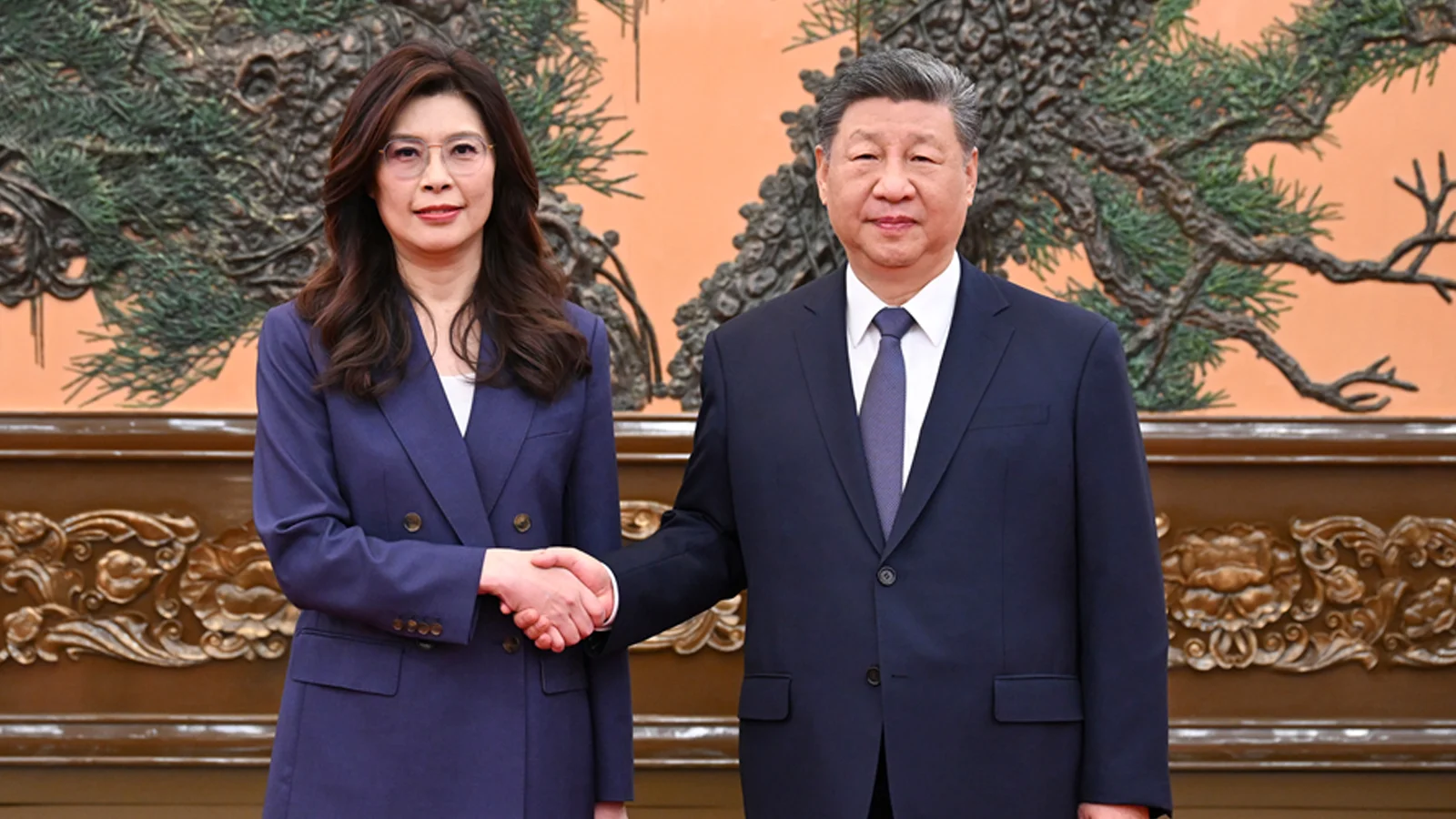 習近平會見鄭麗文 北京人民大會堂兩岸交流會面